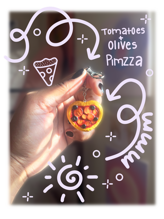 Tomatoes and Olives Pimzza Bag Charm